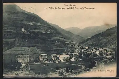 AK Abries, Vue generale mit Kirche