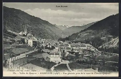 AK Aiguilles, Vue Generale prise de la Route du Chateau-Queyras