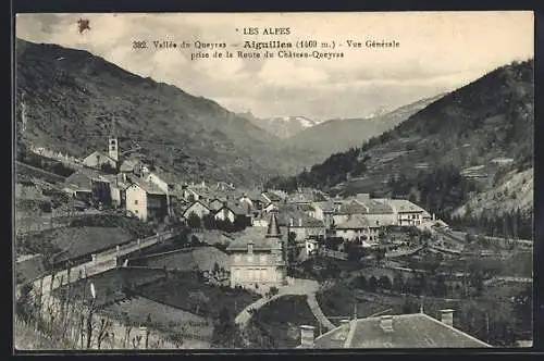 AK Aiguilles, Vue Generale prise de la Route du Chateau-Queyras