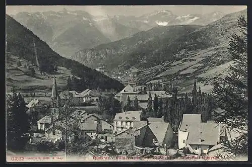 AK Queyras, Ville Vieille au fond Fort Queyras