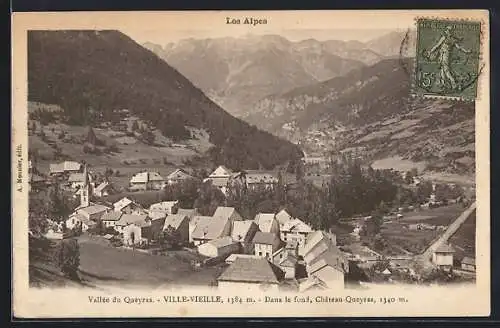 AK Ville-Vieille /Vallée du Queyras, Dans le fond, Chateau-Queyras