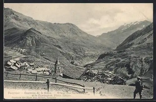 AK Les Terrasses /La Grave, Vue général et le Combeynot