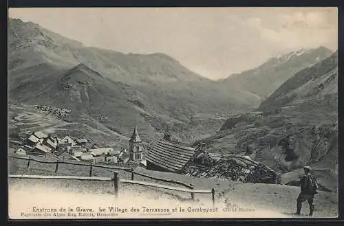 AK Les Terrasses /La Grave, Vue panoramique et le Combenot