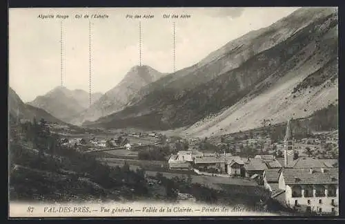 AK Val-des-Près, Vue général, Pointes des Acles et de l`Aiguille