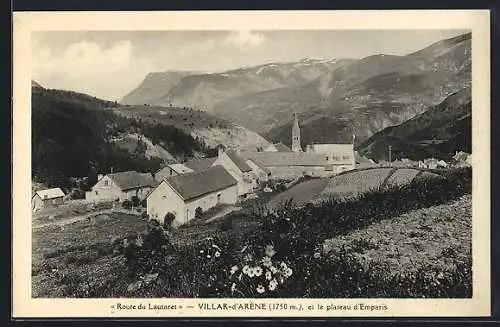 AK Villar-d`Arène /Htes-Alpes, Vue générale et le plateau d`Emparis