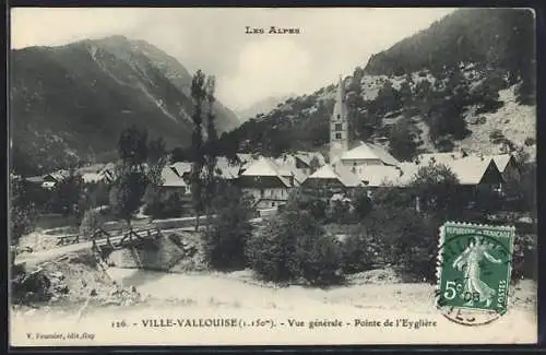 AK Ville-Vallouise, Vue générale, Pointe de l`Eyglière