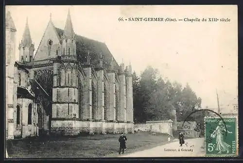 AK Saint-Germer /Oise, Chapelle du XIII. siècle