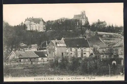 AK Montataire /Oise, Le Chateau et l`Eglise