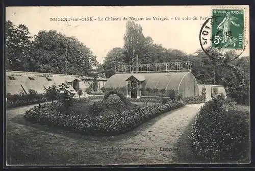 AK Nogent-sur-Oise, Le Chateau de Nogent les Vierges, un coin du Parc