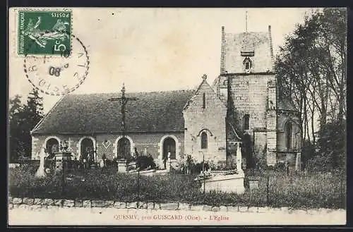 AK Quesmy /Guiscard, L`Eglise