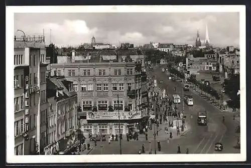 AK Hamburg-St. Pauli, Die Reeperbahn aus der Vogelschau