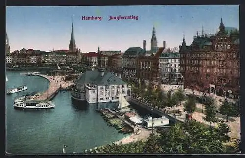 AK Hamburg-Neustadt, Panoramablick am Jungfernstieg