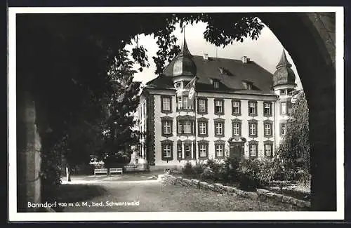 AK Bonndorf /bad. Schwarzwald, Herrschaftliches Haus mit Hekenkreuzflaggen