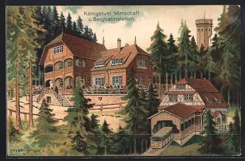 Lithographie Heidelberg, Gasthaus Königstuhl