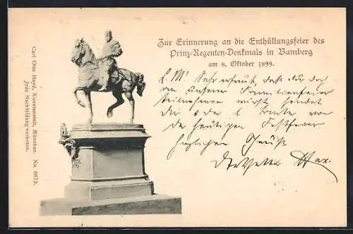 AK Bamberg, Das Prinzregenten-Denkmal