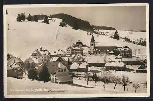 AK Altglashütten, Gesamtansicht im Winter