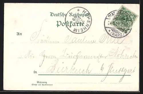 Lithographie Berlin, Nationaldenkmal Wilhelm I.