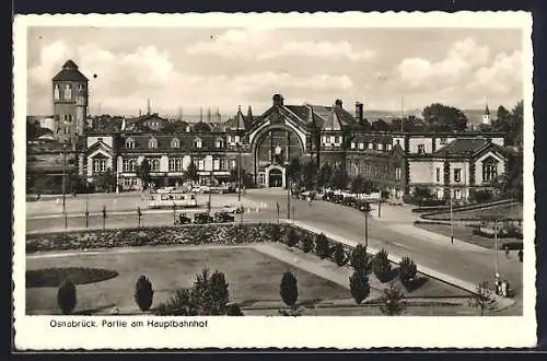 AK Osnabrück, Strassenbahn am Hauptbahnhof