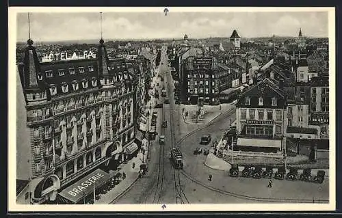 AK Luxembourg, Entrée de la ville, Strassenbahn