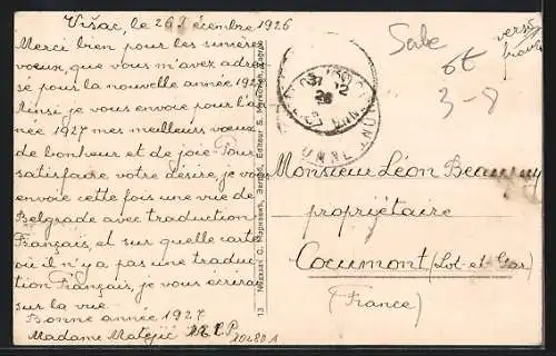 AK Belgrade, Terazije, Strassenbahn