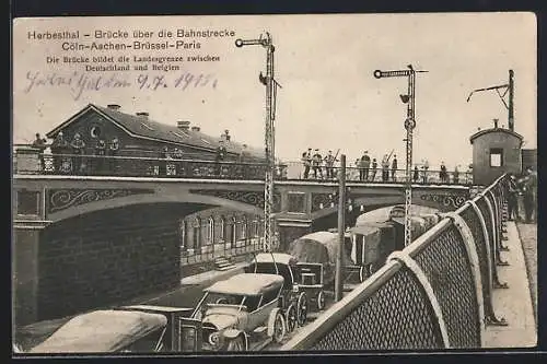 AK Herbesthal, Brücke über der Bahnstrecke