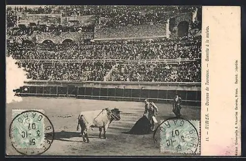 AK Nimes /Gard, Courses de Taureaux, Guerrita à la muleta