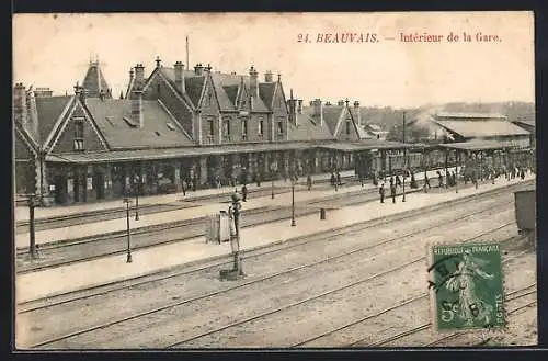 AK Beauvais, Interieur de la Gare, Bahnhof, Eisenbahnq