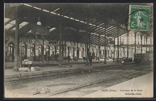 AK Creil /Oise, Intérieur de la Gare