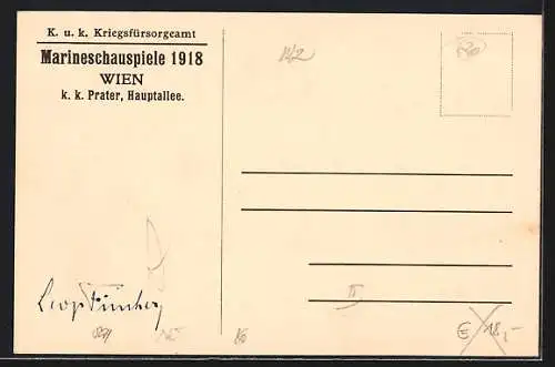 Künstler-AK Wien, Marineschauspiele 1918, Auf dem Meeresgrunde