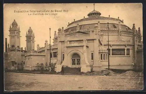 AK Gand, Exposition Internationale 1913, le Pavillon du Congo