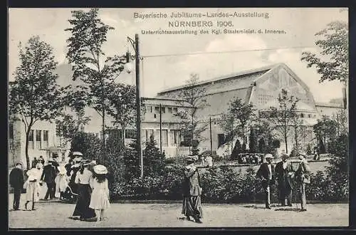 AK Nürnberg, Bayerische Jubiläums-Landes-Ausstellung 1906, Unterrichtsausstellung d. Staatsminist. d. Inneren