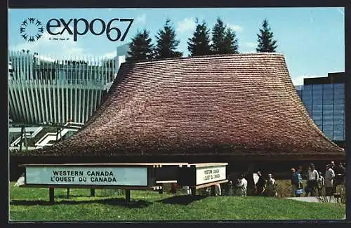 AK Montreal, Expo67, Le Pavillon des Provinces de l`Ouest, Ausstellung