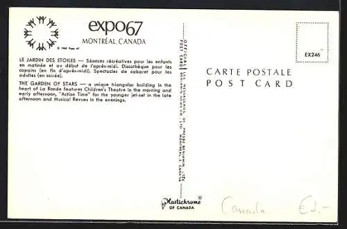 AK Montreal, Expo 67, Le Jardin des Etoiles