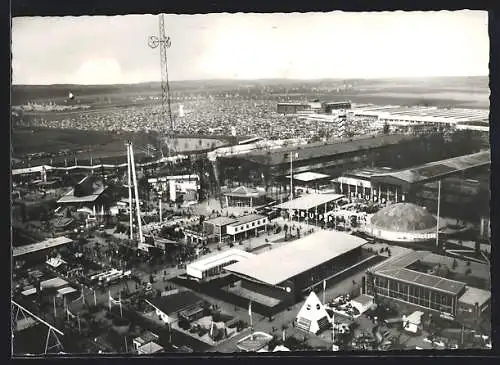 AK Hannover, Blick vom Hermes-Turm auf das Messegelände