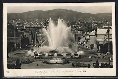 AK Barcelona, Exposicion Internacional 1929, Fontaine Magique un aspect