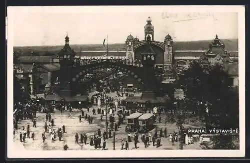 Künstler-AK Prag, Ausstellung, Vystaviste, Blick auf das Ausstellungsgelände