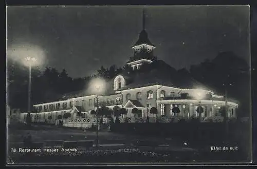 AK Bern, Landes-Ausstellung 1914, Restaurant Hospes bei Beleuchtung