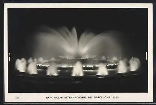 AK Barcelona, Exposicion Internacional 1929, Fuente Magica, Ausstellung