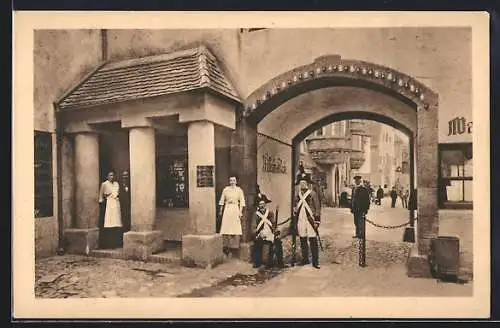 AK Leipzig, Baufachausstellung 1913, Eingang in die alte Stadt