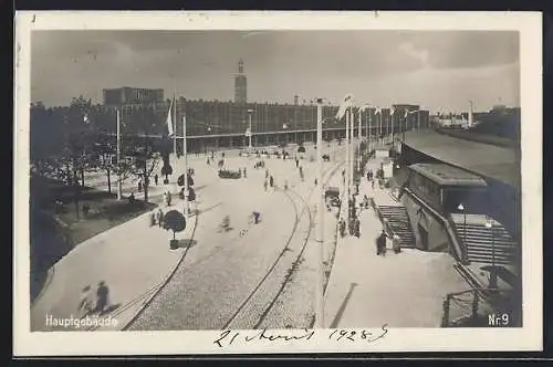 AK Köln, Internationale Presse-Ausstellung 1928, Blick auf das Hauptgebäude