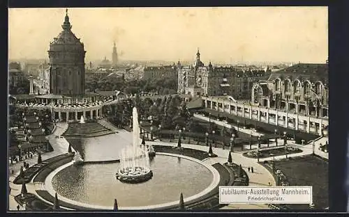 AK Mannheim, Jubiläums-Ausstellung, Friedrichsplatz