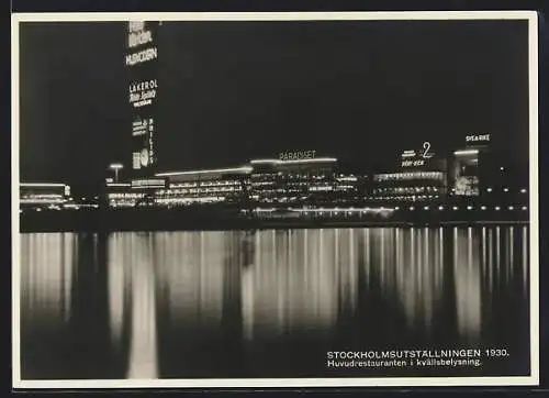 AK Stockholm, Ausstellung 1930. Restaurants