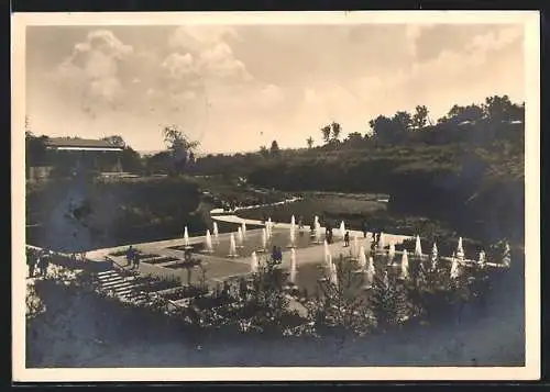 AK Stuttgart, Reichsgartenschau 1939, Blick in das Tal der Rosen, Ausstellung