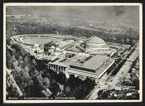 AK Breslau, Ausstellungsgelände mit Jahrhunderthalle