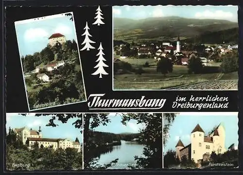 AK Thurmansbang, Burgen, Gesamtansicht, Rothauer See