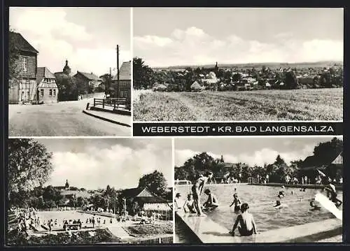 AK Weberstedt, Freibad, Strassenpartie