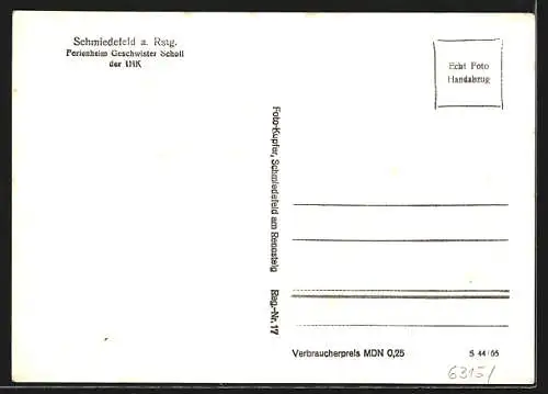 AK Schmiedefeld a. Rstg., Ferienheim Geschwister Scholl der IHK