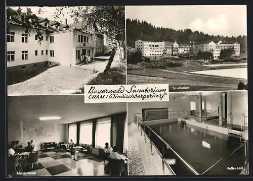 AK Cham-Windischbergerdorf, Bayerwald-Sanatorium mit Hallenbad und Musikzimmer