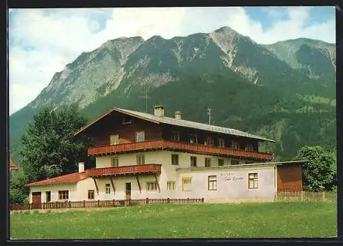 AK Oberstdorf /Allgäu, Hotel-Pension Loretto K. Geiger mit Alpenpanorama