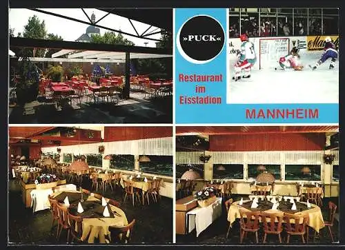 AK Mannheim, Restaurant Puck Fam. Kaiser im Eisstadion, Bismarckstrasse 6, Eishockeyspiel